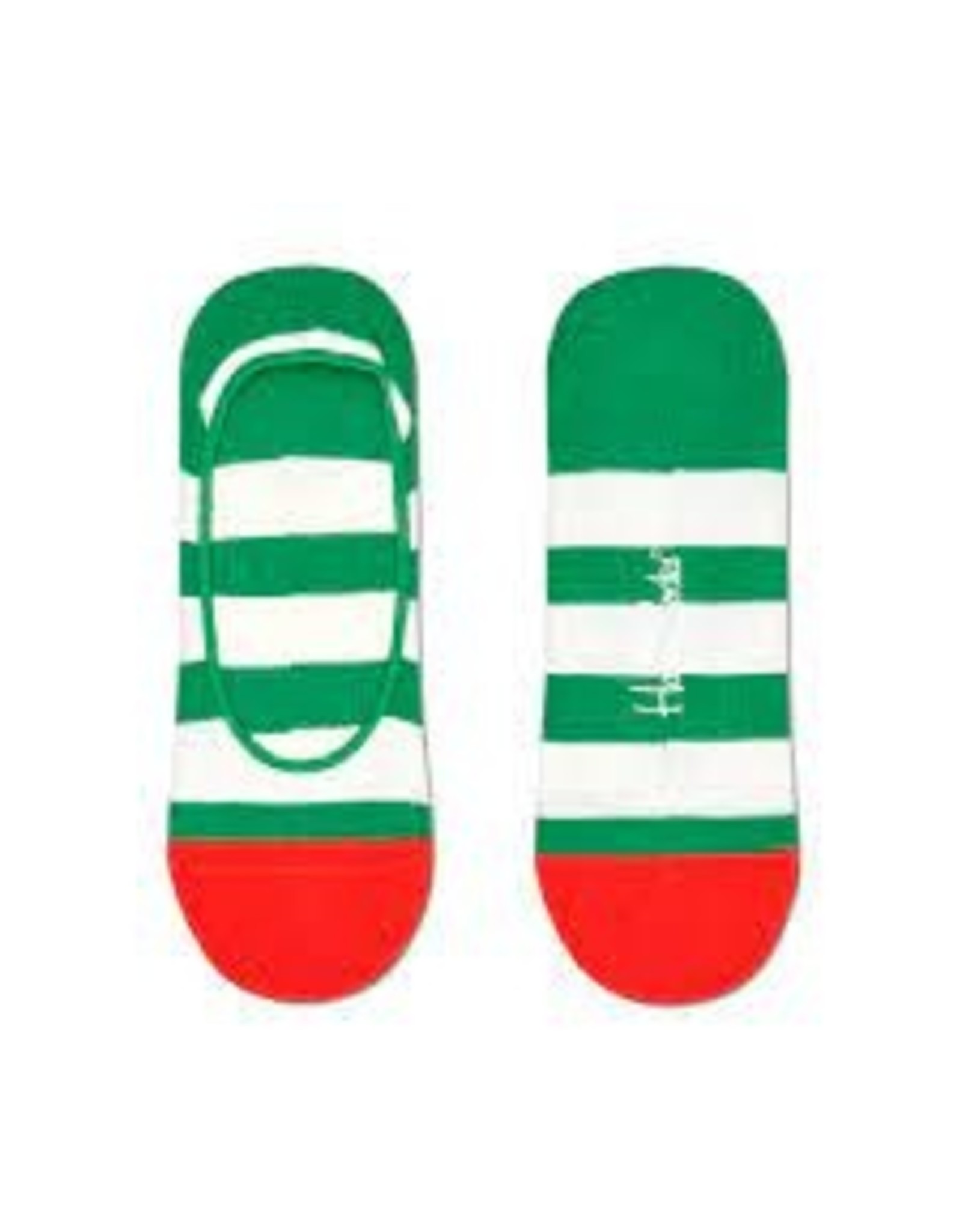 Happy Socks MAAT 36/40 - liner sokken met wit/groene streep