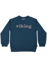 Danefae Zacht blauwe sweater trui met opschrift "viking"