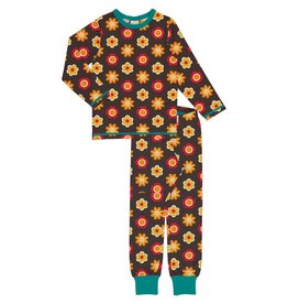 Maxomorra Pyjama met retro bloemen print