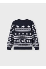 Name It Donkerblauwe traditionele Kerst trui (vanaf maat 116)