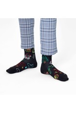 Happy Socks VOLWASSENEN zwarte sokken met Kerstmotief