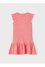 Name It Perzik kleurig zomerkleedje met krieken print