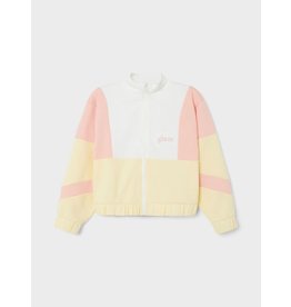 Name It Geel/roze/witte retro colour block jogging vest