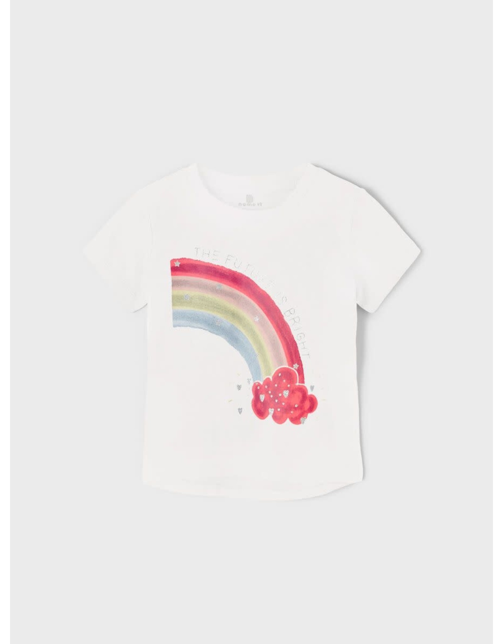 Spelling Recreatie Aannemer Witte t-shirt met regenboog en glitter effect van Name It | hejsan.be -  Hejsan Hoppsan