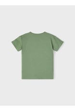 Name It Basis bio katoenen groene t-shirt met lichte spikkel
