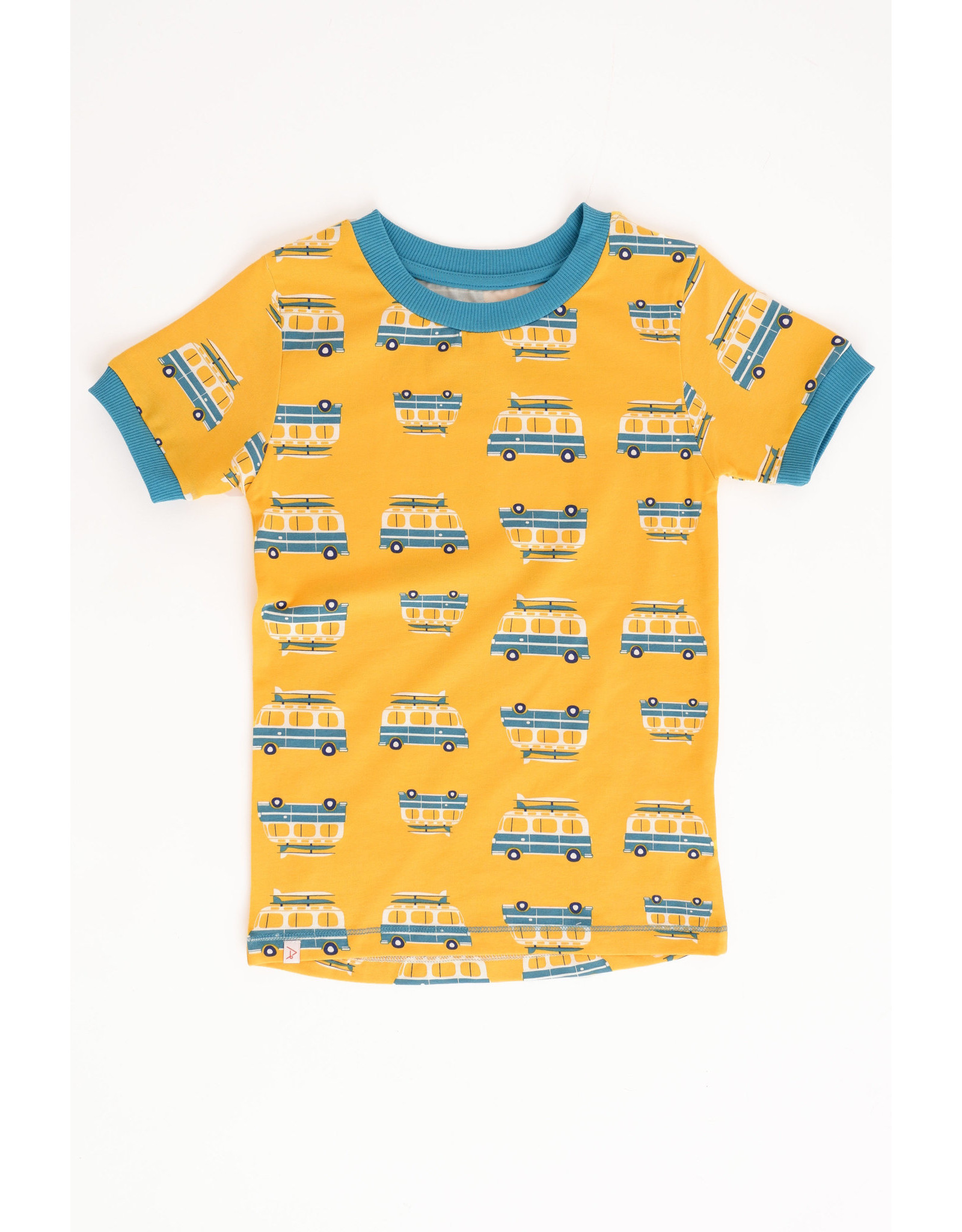 ALBA of Denmark Zonnige gele t-shirt met vakantiebusjes