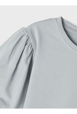 Name It Lichtblauwe basis t-shirt meisjes met pofmouwen