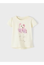 Name It Toffe t-shirt met 2 flamingo's