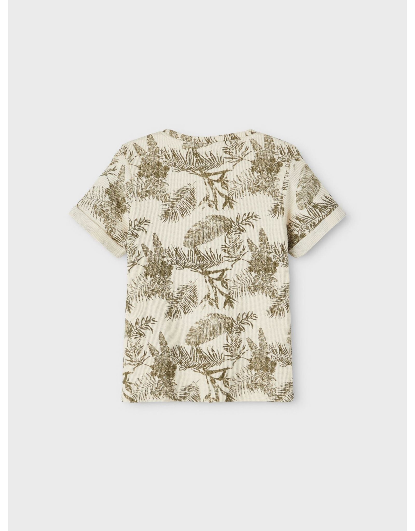 Name It Luchtige wafel rib stof t-shirt met tropische print
