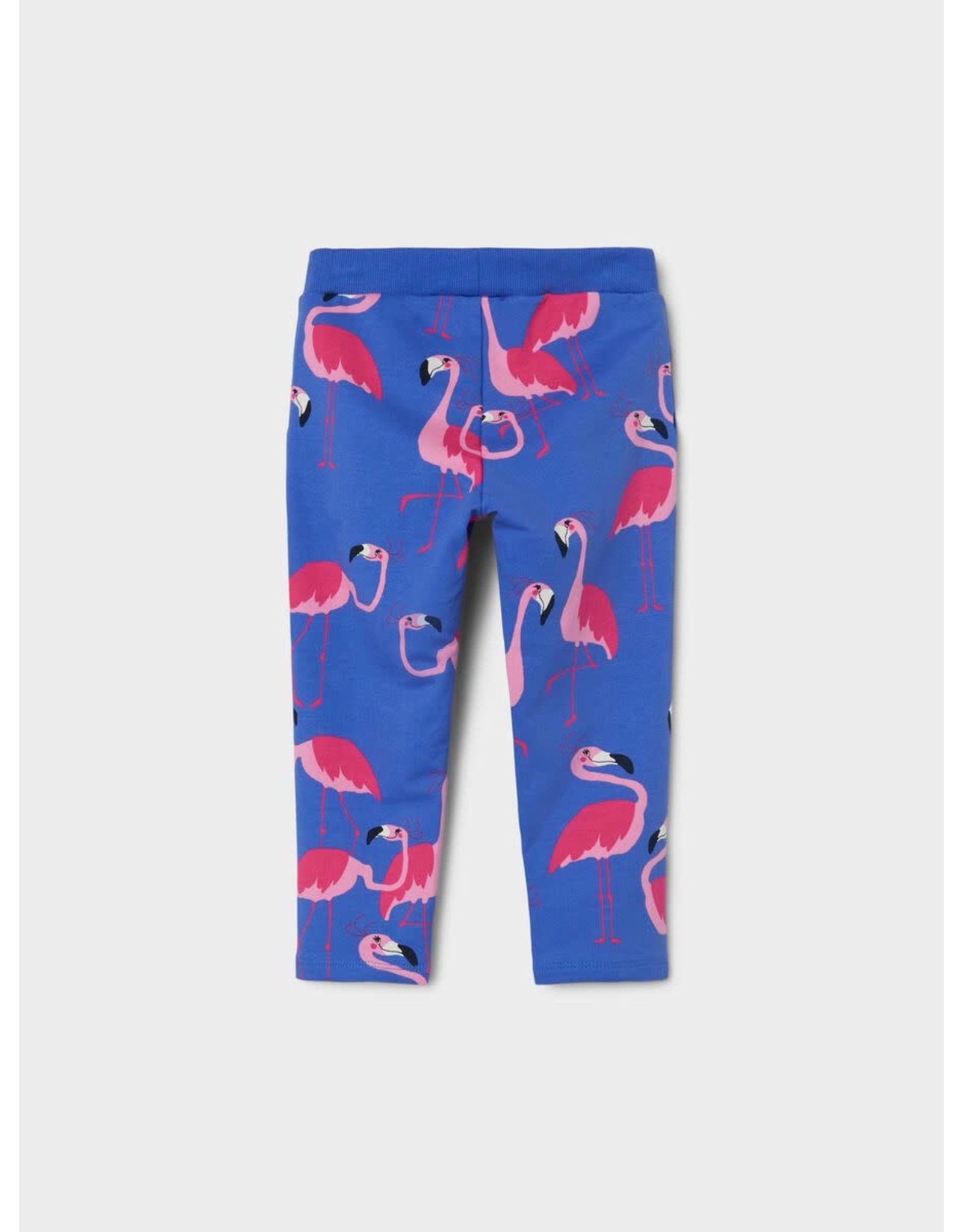 Name It Felle blauw paarse jogging broek met flamingo's