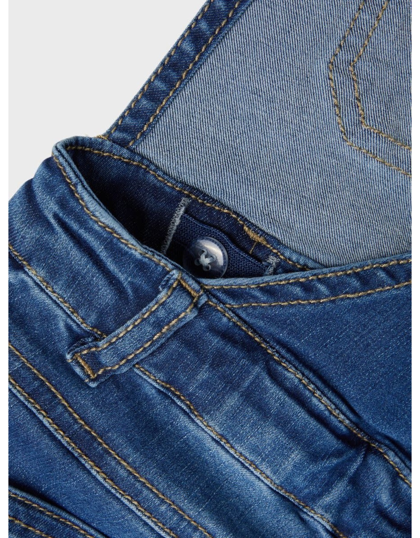 Name It Super toffe unisex jeans salopette voor de kleine kindjes
