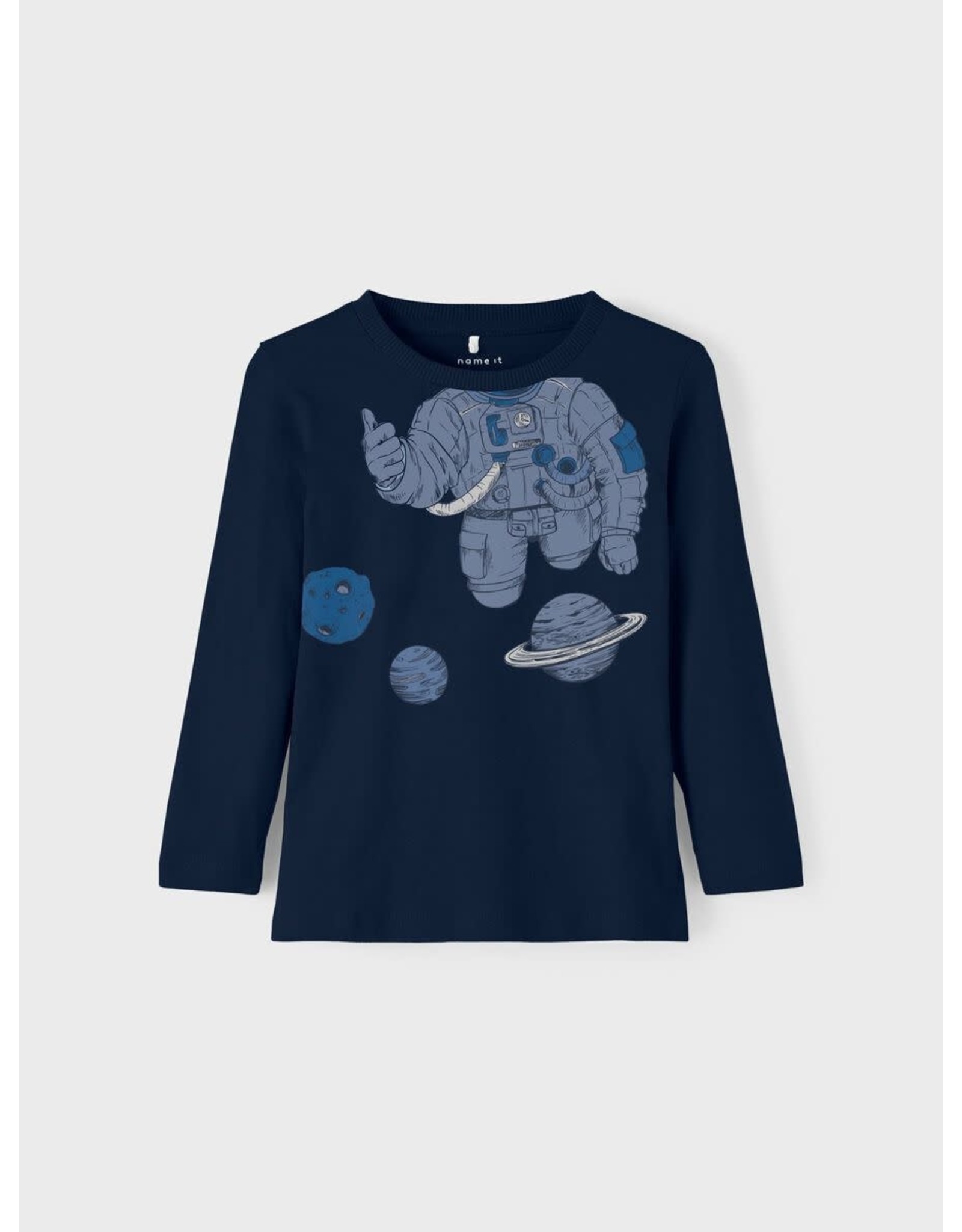 Name It Donkerblauwe t-shirt waar jij de astronaut bent