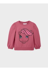 Name It Donker roze trui met hoofd van een pony/paard