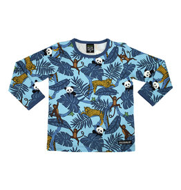 Villervalla Blauwe t-shirt met jungle print