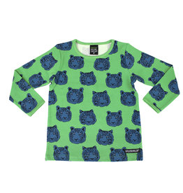 Villervalla Groene t-shirt met blauwe tijgers