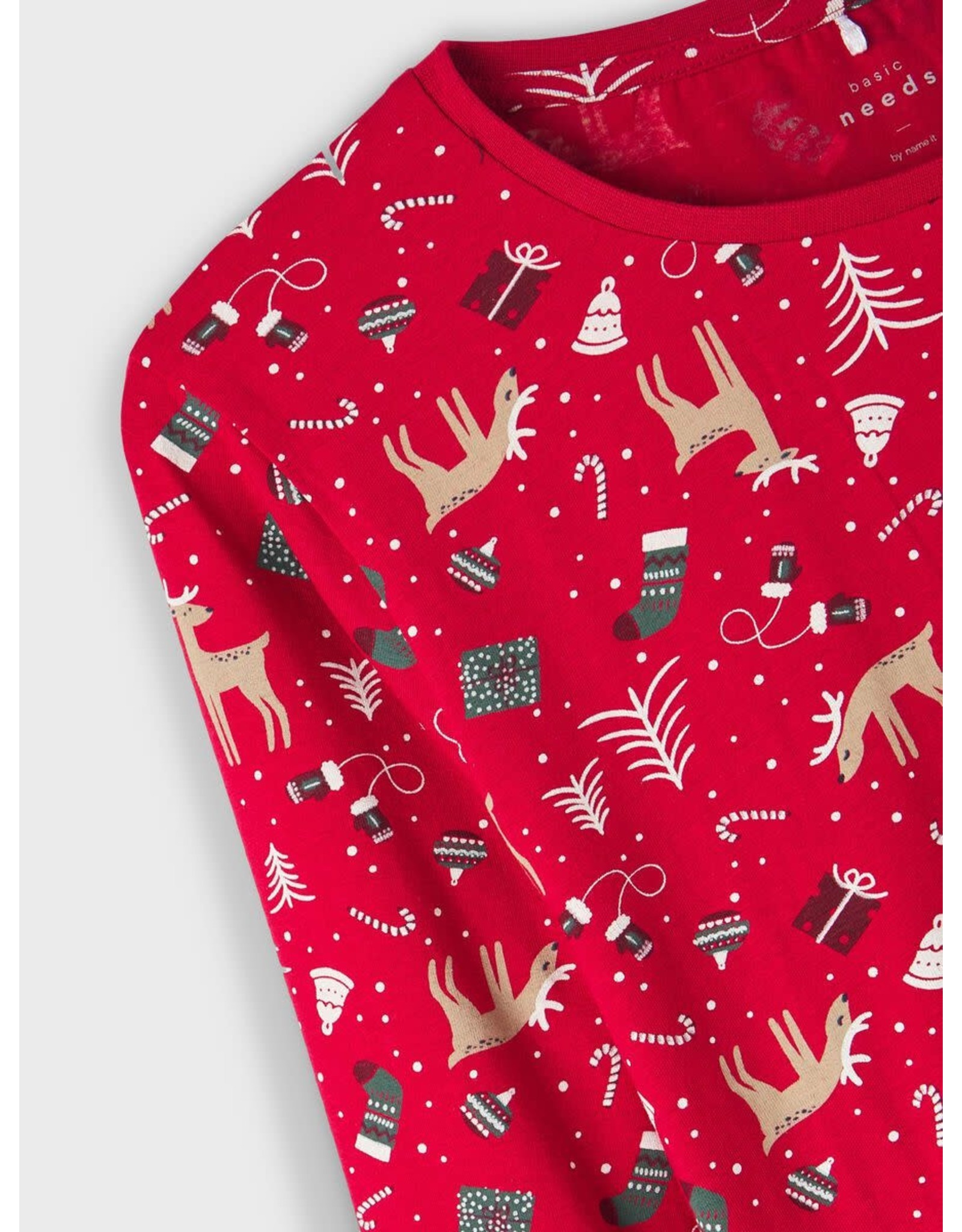 Name It VOLWASSENEN Rode traditionele Kerst pyjama