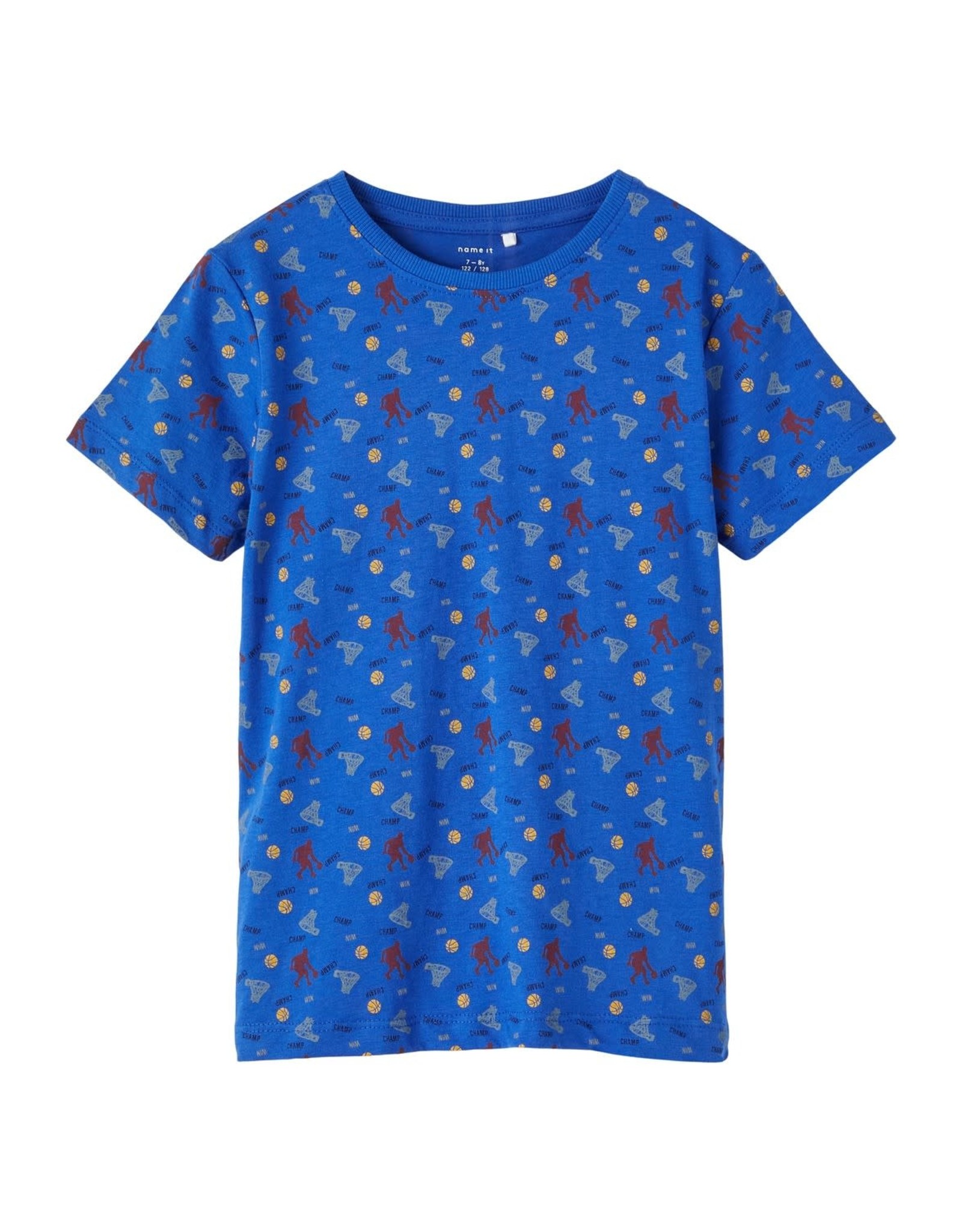 Verslaafd Chinese kool shit Felle blauwe t-shirt met all over basket print van Name It | hejsan.be -  Hejsan Hoppsan