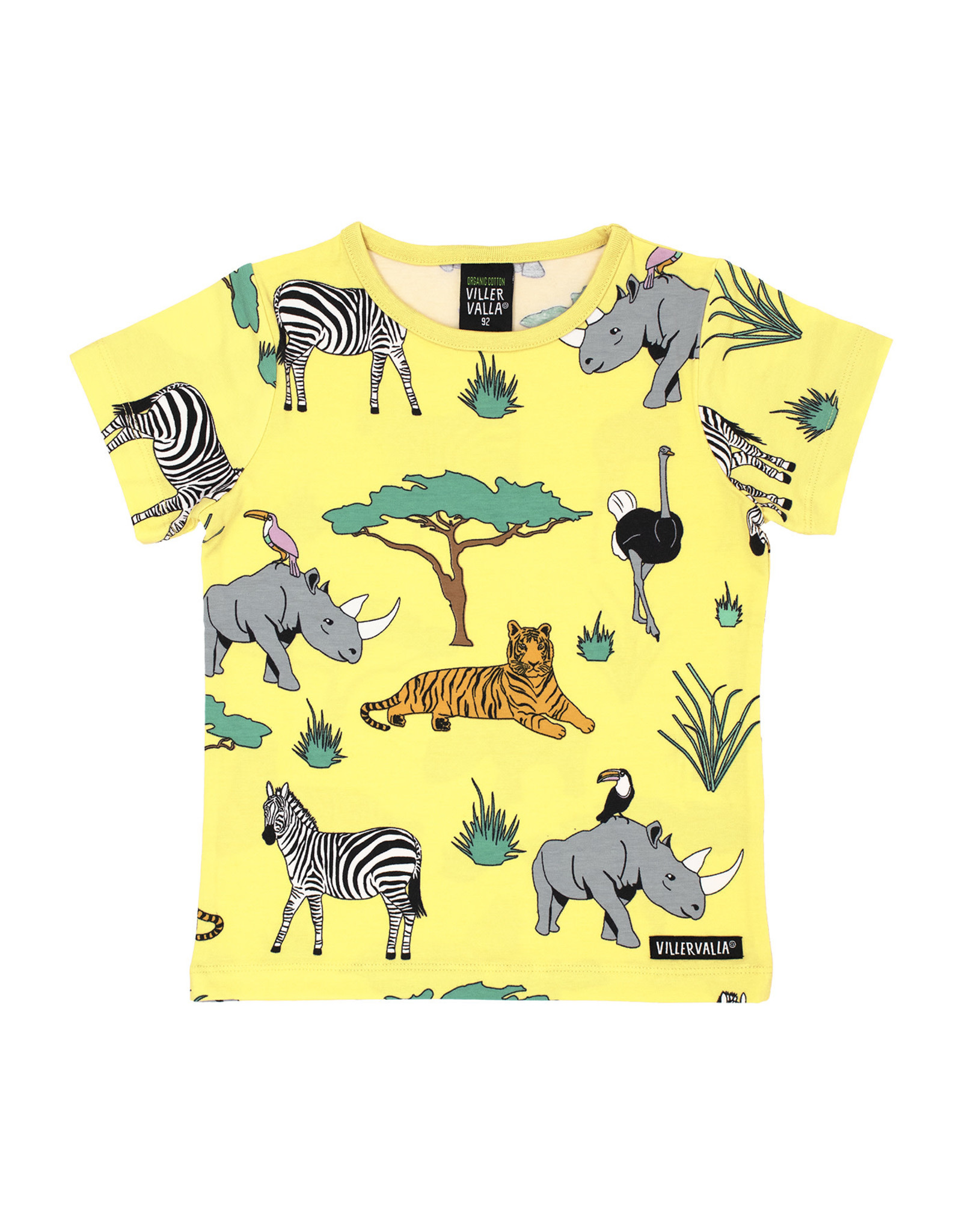 stil park astronaut Gele t-shirt met verschillende safari dieren Villervalla | hejsan.be -  Hejsan Hoppsan
