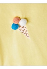 Name It Gele t-shirt ruche mouwen met 3D ijsjes
