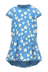 Name It Blauw zomers kleedje met smiley bloemetjes