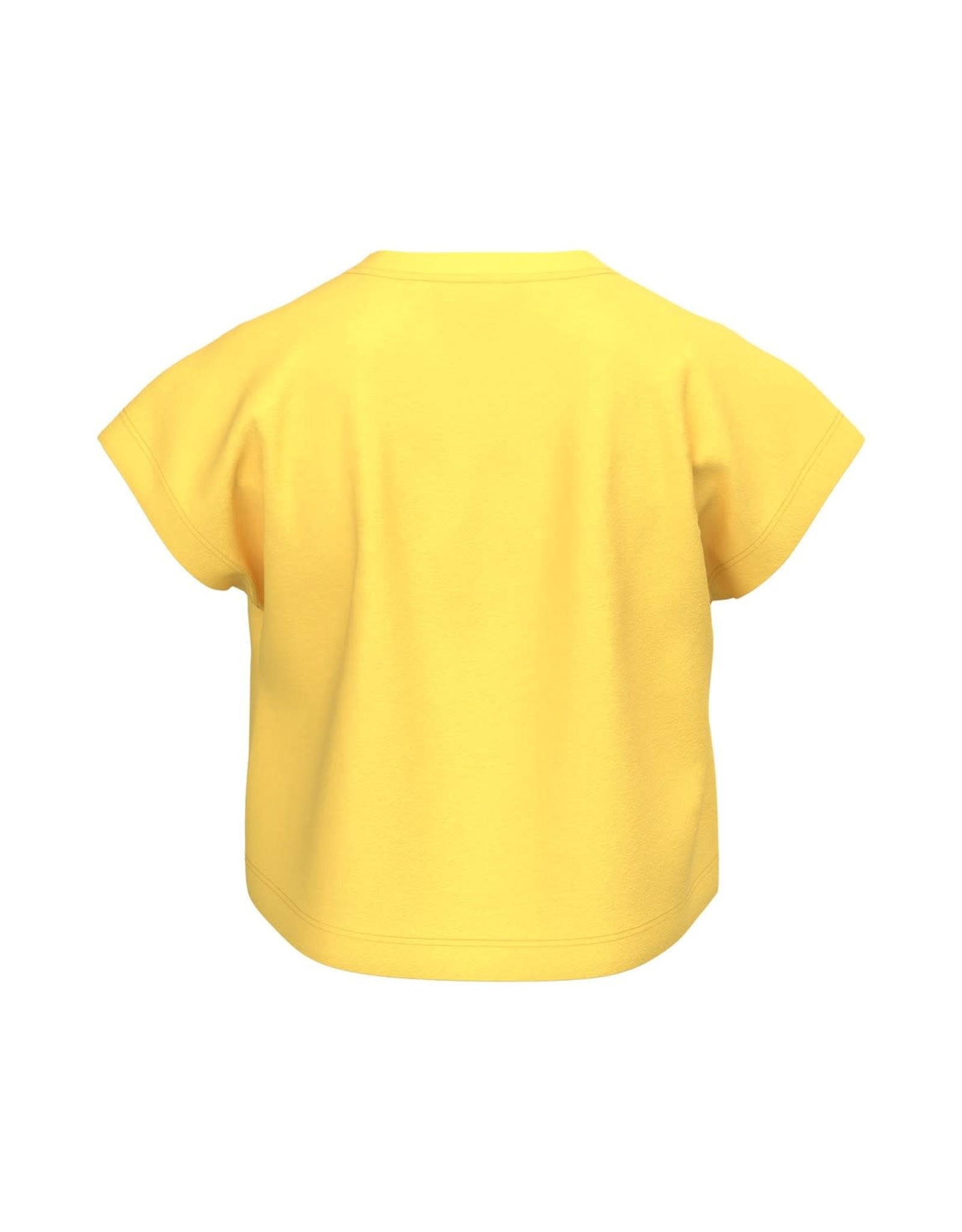 Name It Kort model gele t-shirt met bedrukking