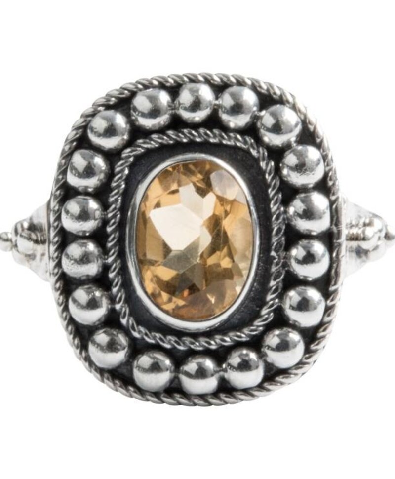 Ring Uma with Citrine Gemstone - Agape Collection