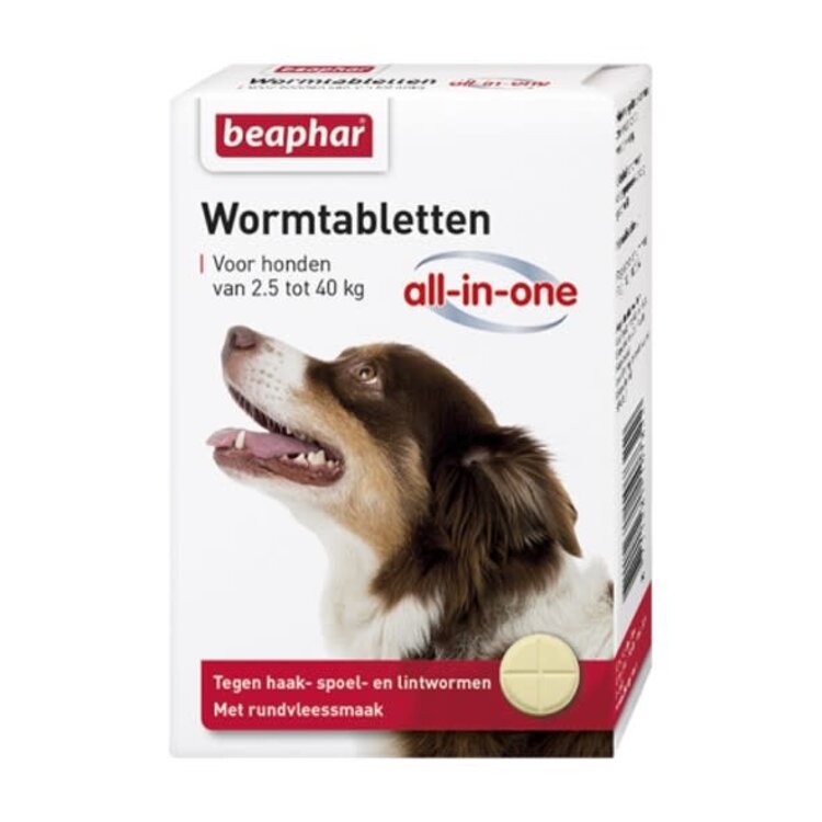 Beaphar Wormtabletten All in One Adult 2,5-40 kg