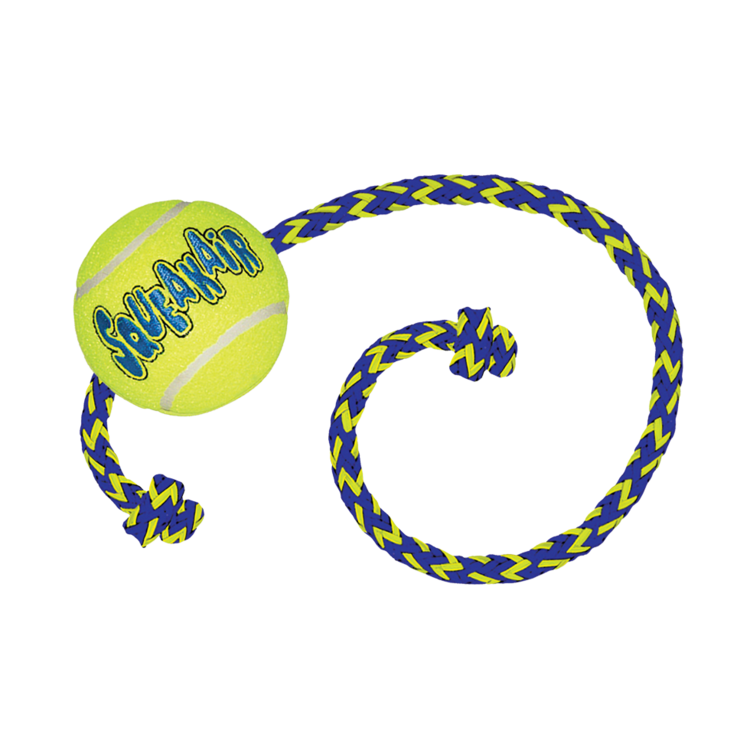 KONG® SQUEAKAIR® "Ball with Rope" M (6 cm)