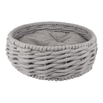 Flamingo Mand "Zinzi" Grijs met Kussentje 46 cm