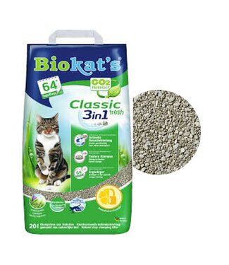 Biokat's Kattenbakvulling "Classic 3 in 1 Fresh" Klontvormend Klei Babypoeder