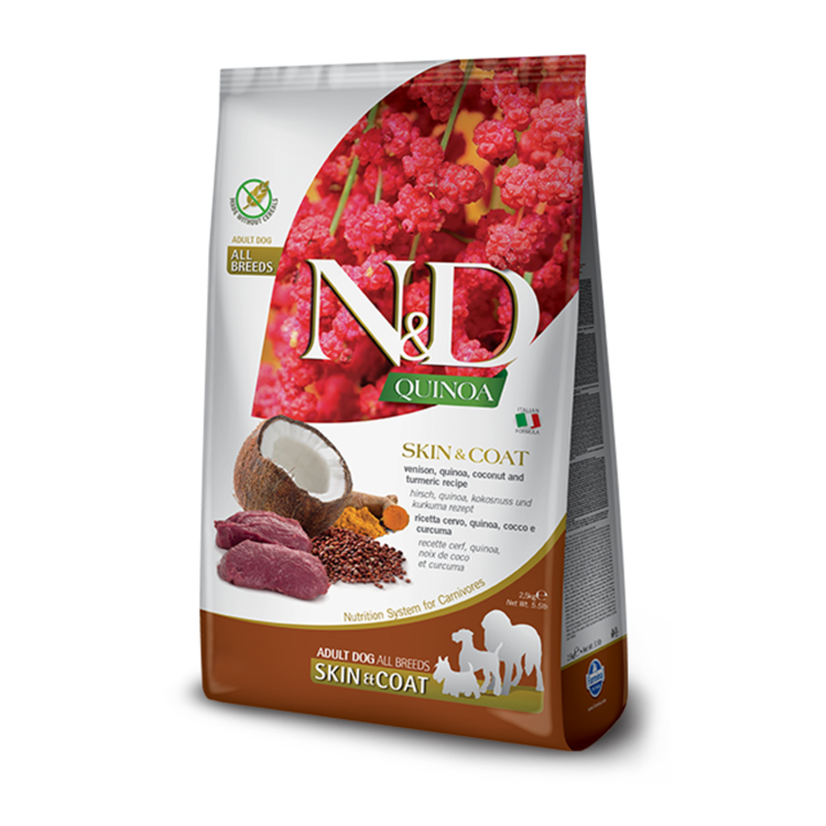 Farmina N&D QUINOA Adult Skin & Coat Venison All Breeds