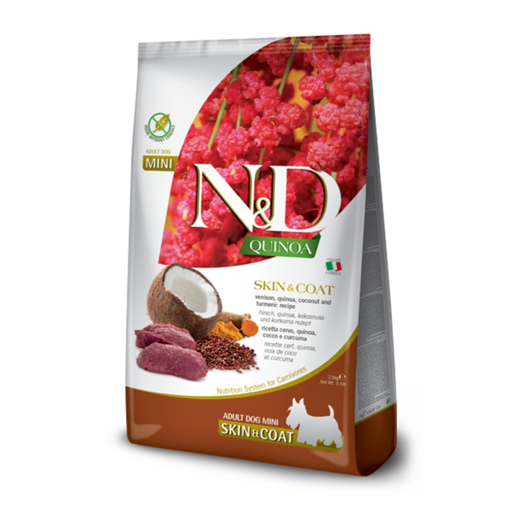 Farmina N&D QUINOA Adult Huid & Vacht Hert Mini