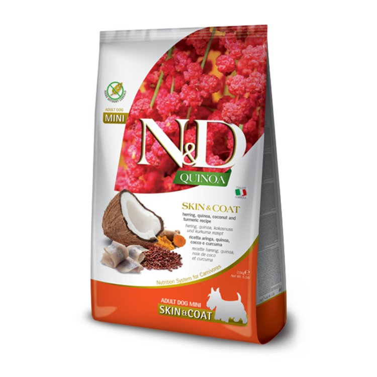 Farmina N&D QUINOA Adult Huid & Vacht Haring Mini