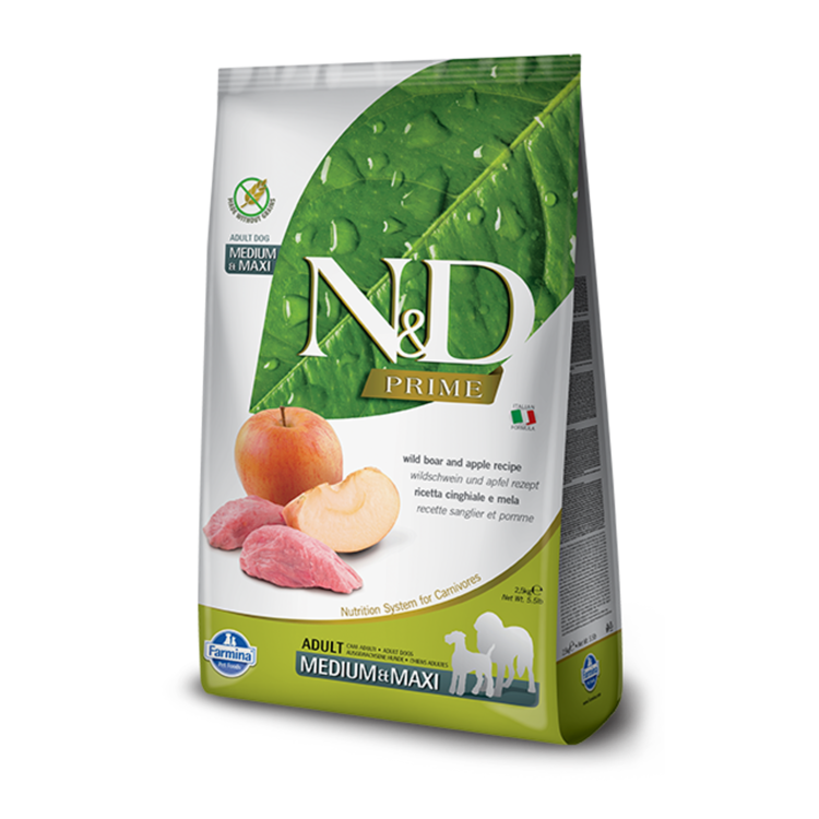 Farmina N&D PRIME Adult Wild Zwijn & Appel Medium/Maxi