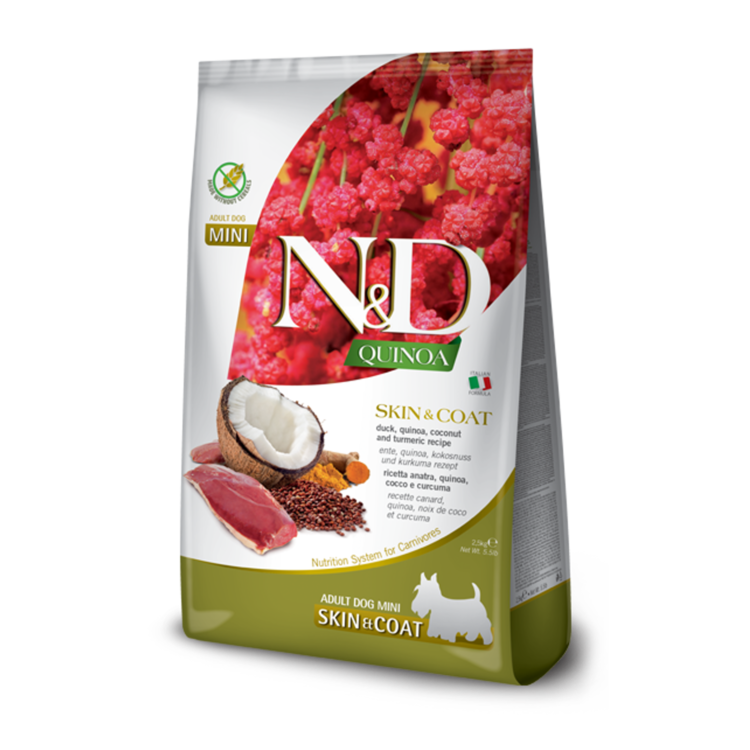 Farmina N&D QUINOA Adult Huid & Vacht Eend Mini