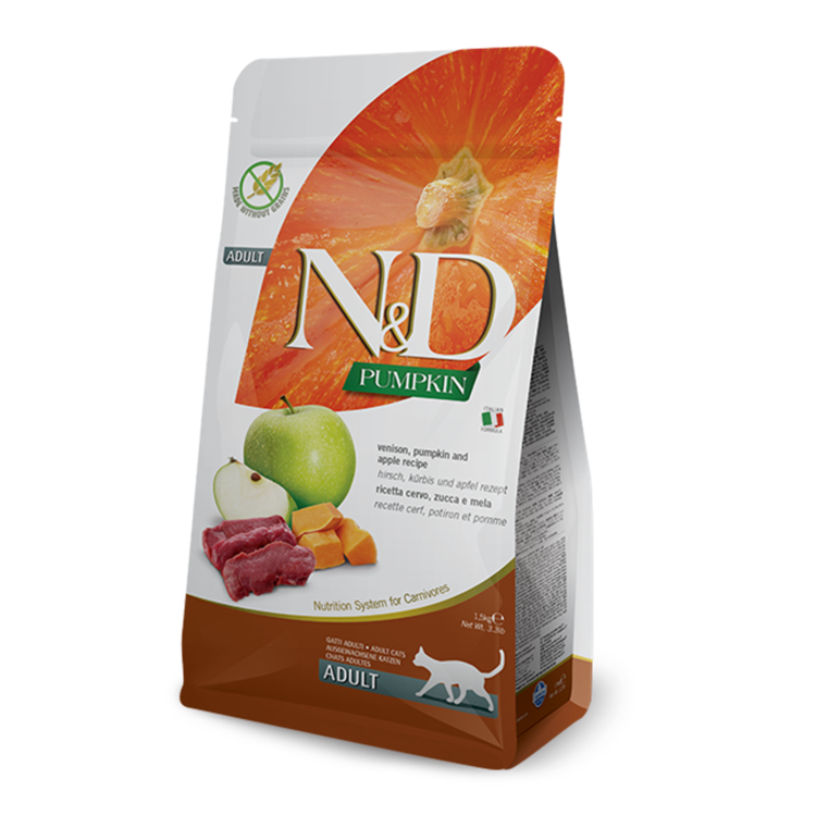 Farmina N&D PUMPKIN Kat Adult Hert, Pompoen & Appel