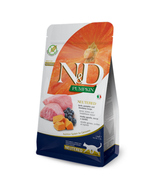 Farmina N&D PUMPKIN Cat Adult Neutered Lamb, Pumpkin & Blueberry