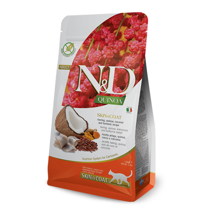 Farmina N&D QUINOA Kat Huid & Vacht Haring