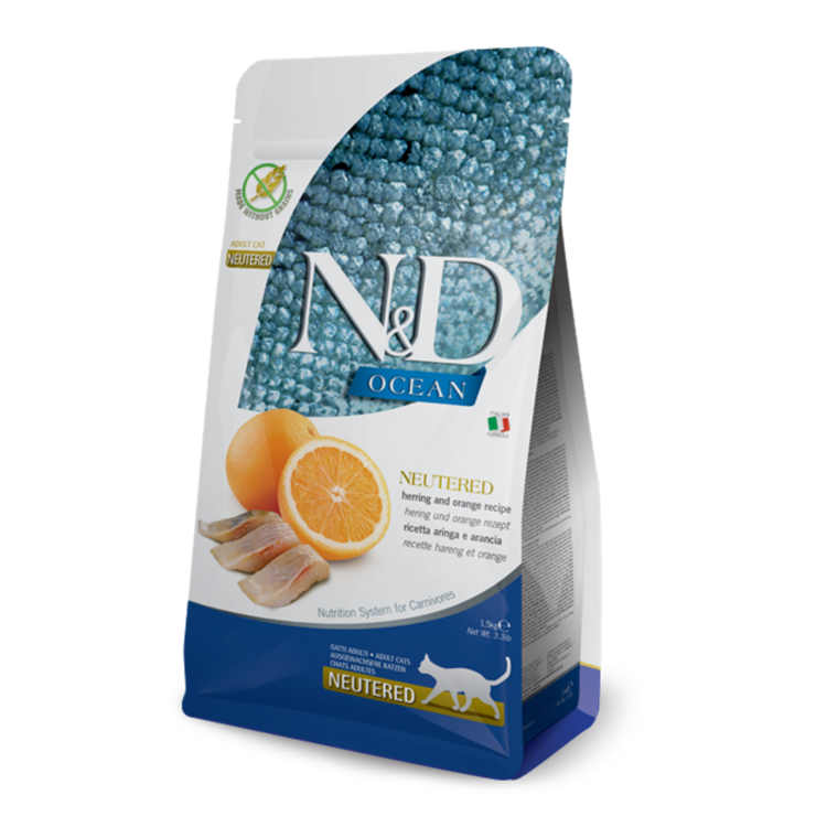 Farmina N&D OCEAN Cat Neutered Herring & Orange
