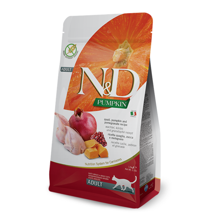 Farmina N&D PUMPKIN Cat Adult Quail, Pumpkin & Pomegranate