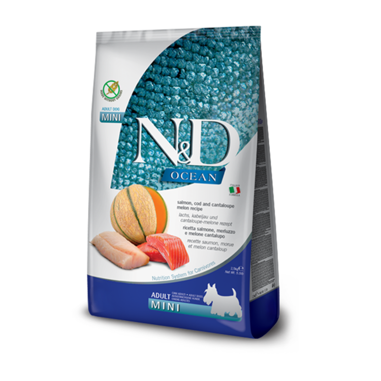 Farmina N&D OCEAN Adult Lachs, Kabeljau & Melone Mini