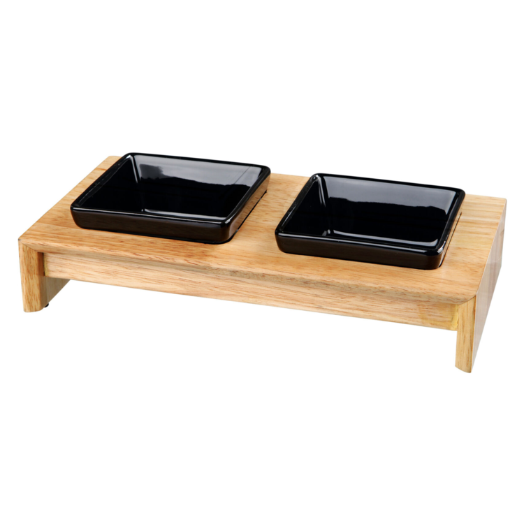 Trixie Voer-/Waterbak Hout/Keramiek