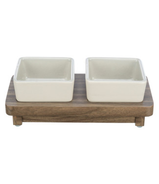 Trixie Voer-/Waterbak Hout/Keramiek "CityStyle"
