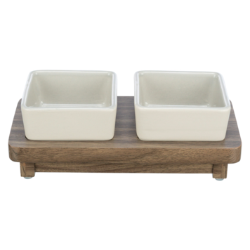 Trixie Voer-/Waterbak Hout/Keramiek "CityStyle"