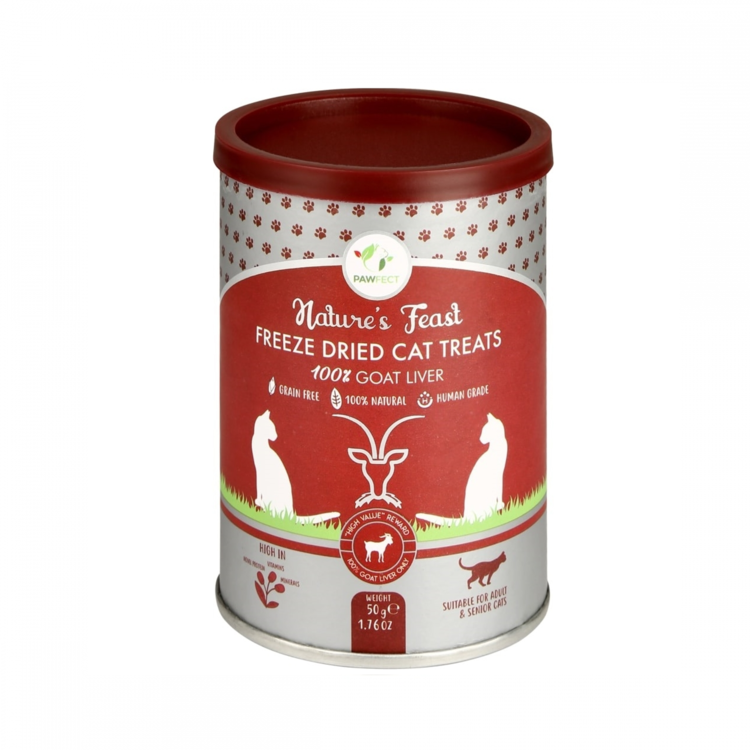 Pawfect Nature's Feast Cat Freeze Dried Treats 50 gr