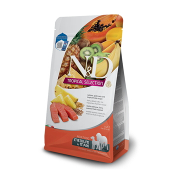 Farmina N&D TROPICAL Adult Zalm, Spelt, Haver & Tropisch Fruit Medium/Maxi