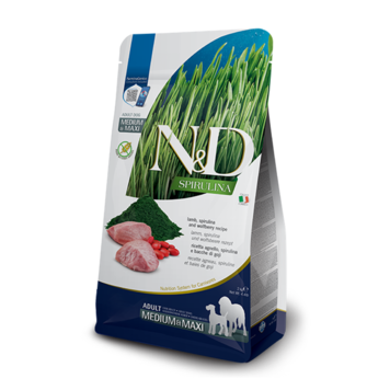 Farmina N&D SPIRULINA Adult Lamb, Spirulina & Goji Berries Medium/Maxi