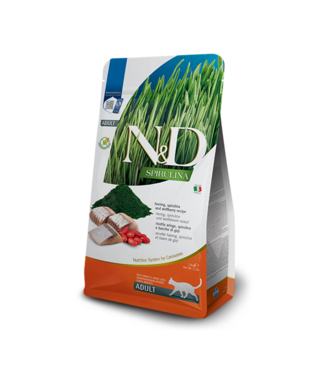 Farmina N&D SPIRULINA Kat Adult Haring, Spirulina & Goji Bessen