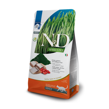 Farmina N&D SPIRULINA Kat Adult Haring, Spirulina & Goji Bessen