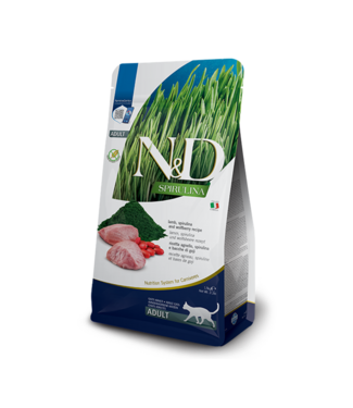 Farmina N&D SPIRULINA Cat Adult Lamb, Spirulina & Goji Berries